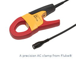 A Fluke AC current clamp