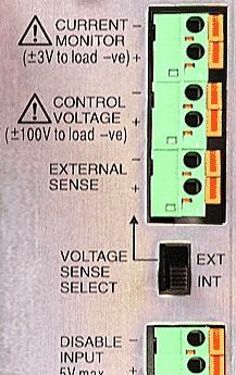 Rear panel analogue control
