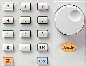 jog wheel and keypad