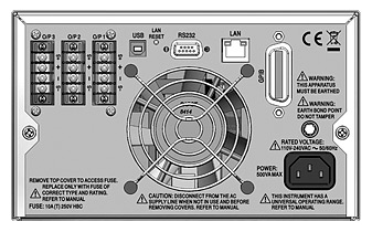 MX100TP rear panel drawing