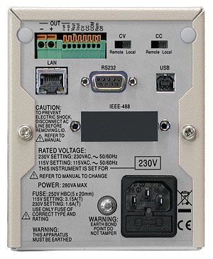 PL-P series rear panel
