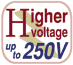 higher voltage