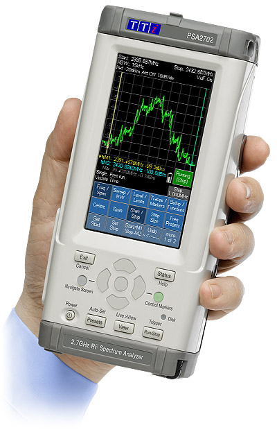PSA2702 handheld RF spectrum analyzer from Aim-TTi
