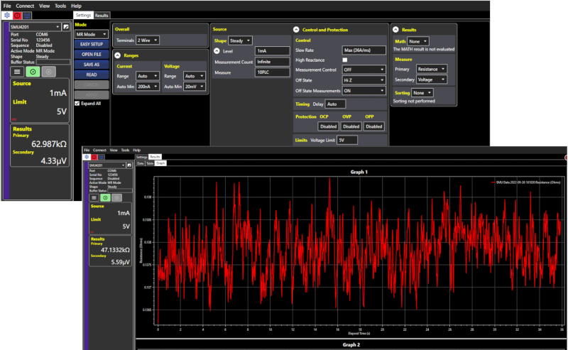 Test Bridge SMU screenshots