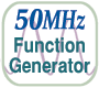 feature icon: 50MHz function generator