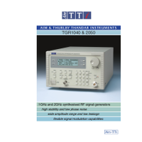 TGR1040 and TGR2050 RF signal generators datasheet
